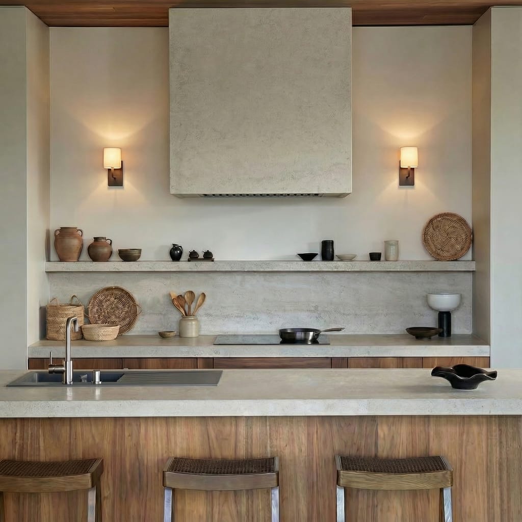 The Quiet Conversation of Plaster and Walnut