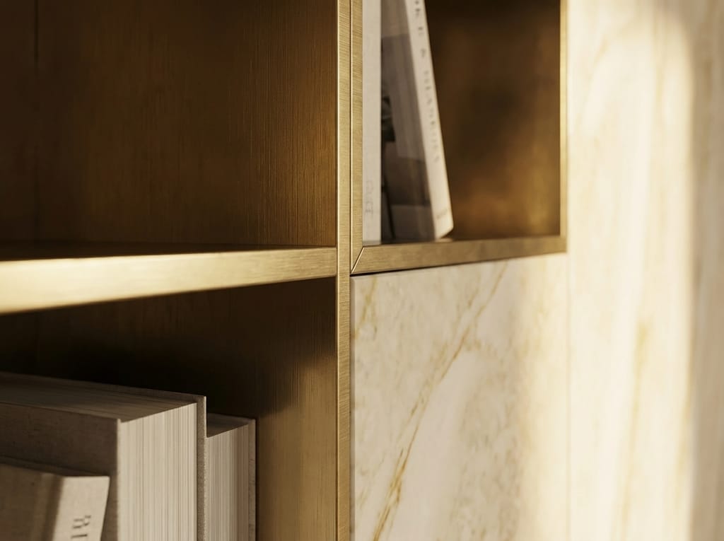 A Dialogue in Stone: Limestone and Veined Marble